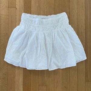 Hollister White Eyelet Skirt, Size M